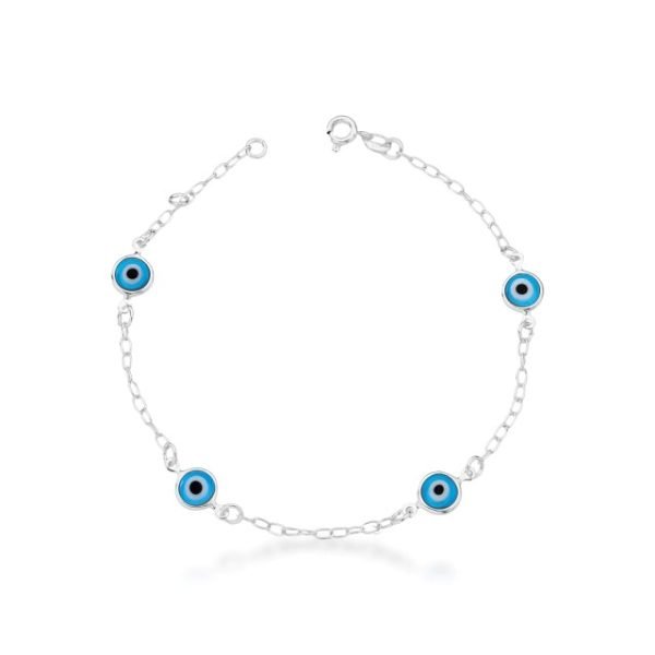 Pulseira Olho Grego (azul celeste) - PRATA 925 - Image 2