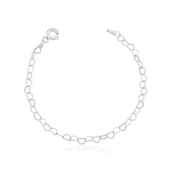 Pulseira Elo de Corações - PRATA 925 - Image 6