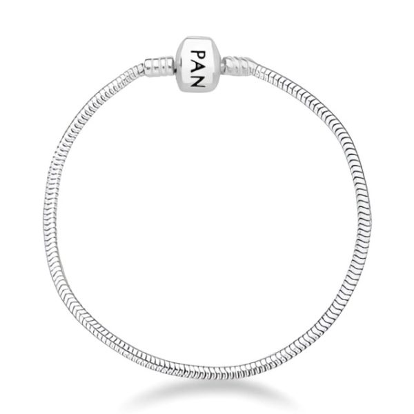 Pulseira para Berloques Maleável Inspiração Pandora/Vivara 17cm - Fecho Comum - PRATA 925 - Image 4